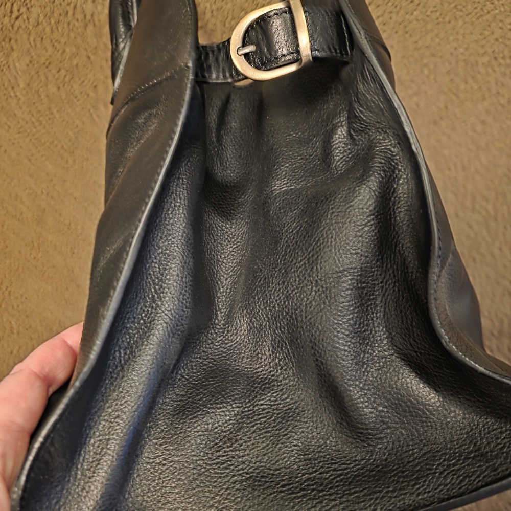 Elegant Black Pratesi GRAN MARGOT Leather Handbag - Picture 6 of 9